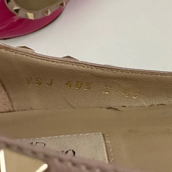 Valentino Black Rockstud Flats 40 (9) - Picture 6 of 7